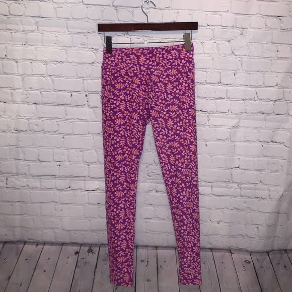 LuLaRoe Pants - LulaRoe Purple & Pink leggings size One Size (OS)